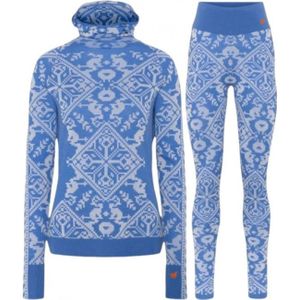 Kari Traa Saga Hood/Saga ski ondergoed set, dames, blauw
