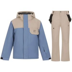 2117 of Sweden Misan skijas/skibroek set, junior, blauw/beige