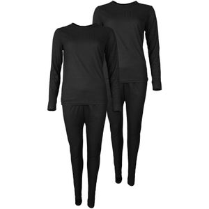 Accezzi skiondergoed, dames, zwart, 2 sets