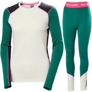 Helly Hansen Lifa Merino Midweight Crew, Set, Dames, groen