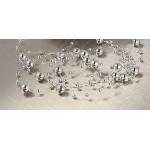 Parelketting per 3 meter kleinverpakking. Zilver 3+8 mm Parelketting