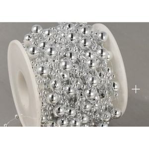 Parelketting rol 15 meter ZILVER 3+8 mm Parelketting
