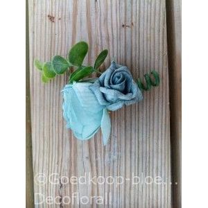 Corsage Ranonkel CRR 922 Lichtblauw Grijsblauw Grijs  Maatwerk corsage