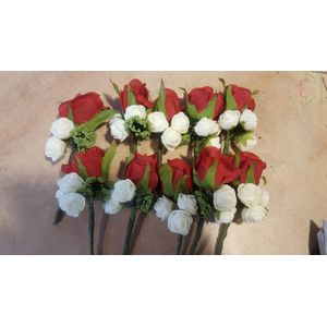 Corsage Roos Rood CPR103 zijde/foam Maatwerk corsage