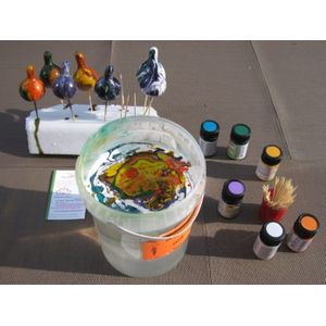 Marble paint, Marmerverf dompelen - zwart 38861576 Marble paint
