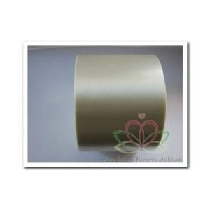 Cream Lint 70 mm met gouden opdruk +/- 80cm. - Eigen tekst opgeven in het veld opmerkingen aan het eind van de bestelling Cream Lint 70 mm met goud