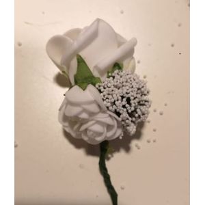 Corsage Roos Wit CPR182 -B Maatwerk corsage