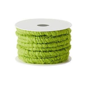Wolkoord wolkordel SUPERDIK 15 mm 5 meter - 074 apfel grun letop Wolkoord wolsli