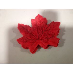 Blad zijde Herfstblad Helderrood H  Blad zijde blaad