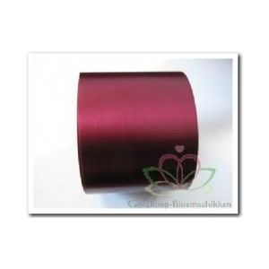 Donkerrood Lint 70 mm met zilver opdruk +/- 80 cm. - Diep is onze verslagenheid Donkerrood Lint 70 mm met