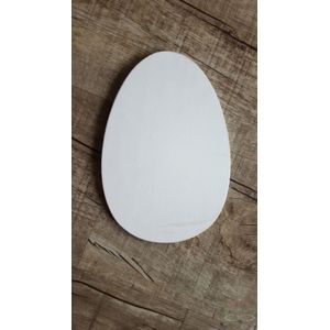 Houten Ei Wit 26 x 18 cm - White Wash Decoratie Voor Pasen en Creatieve Projecten per stuk Houten ei