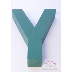 Letter Y van Steekschuim oase voor verse bloemen 30 x 20 cm