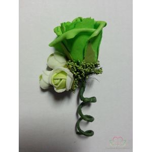 Corsage Roos FrisGroen Neon CEM 31 Maatwerk corsage