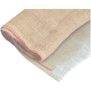 Jutedoek rol Juteweefsel, grof, 100 cm. br, 5 m lang, natur Jute Jutte