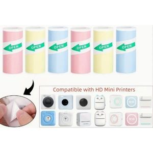 Thermische labels, Blanco Stickers Labels voor Thermal Labelprinters 57mm breed GEEL/rol om zelf foto, tekst, afbeeldingen op te printen