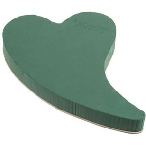 ÖKODUR Curved hart gesloten 40 cm oase voor verse bloemen Heart with Tail for laying down