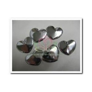 Padded Hart Zilver 2-3 cm 5 stuks