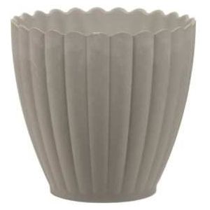 Pot met ribbels 11*10.5 cm kunststof bloempot