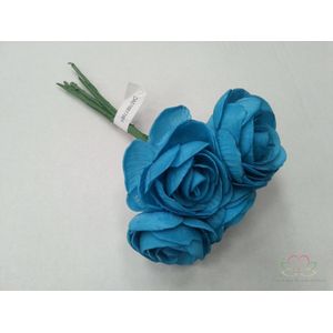 Camelia Ranonkel foambloem Blauw Neon BUNDEL 5 st Ranonkel foambloemen