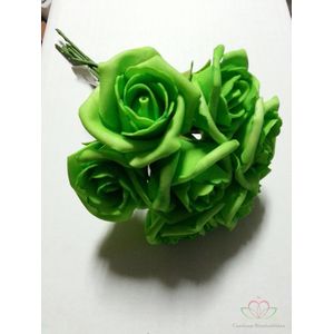 foam Rose Emilia 6cm. Neon Groen DOOS42 van E 22.69 voor maar E 14.99 Doos 42