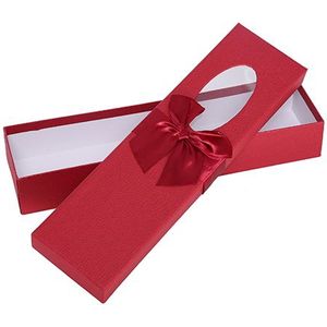 Bloemendoos 36cm ROSE BOX met venster en strik ROOD Cadeaudoos voor bv rozenboeket