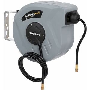 Powerplus POWAIR0215 Compressor luchtslanghaspel - Max. druk: 12bar - Lengte 10m - Automatische oproller