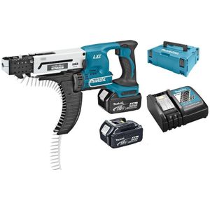 Makita DFR550RMJ 18V Li-Ion Accu Schroefautomaat / Bandschroefmachine Set (2x 4.0Ah Accu) In Mbox - 25-55mm