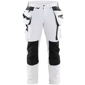 Blåkläder 1079 Werkbroek Voor Schilder/stucadoor Met 4-weg Stretch - Wit/donkergrijs - 56