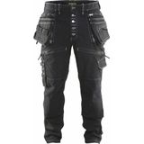 Blåkläder X1900 Werkbroek Baggy Denim Stretch 1999 - Zwart - Maat 46 (S)