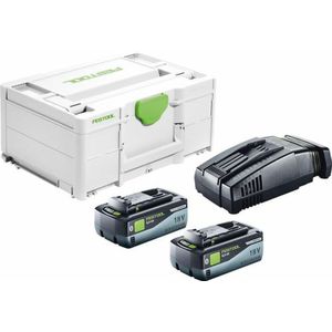 Festool SYS 18V 2x8,0/SCA16 Energieset (2x 8,0Ah) In Systainer