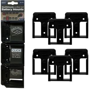 StealthMounts BM-BO18-6 Accuhouder Voor Bosch 18V Pro - Zwart - 6-pack