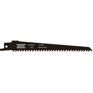 Wofix 5121004 / WX644D Reciprozaagblad - 150 x 6TPI - Hout (5st)