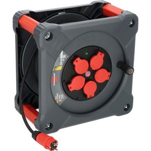 Brennenstuhl Professional KA 5100 Bouwplaats Cube 5 Voudig Kabelhaspel H07RN-F 3G1.5 - IP44 - 50m - Zwart