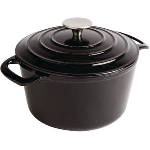 Braadpan Signature Zwart - Le Creuset Look-a-Like - Rond Ø 24 cm