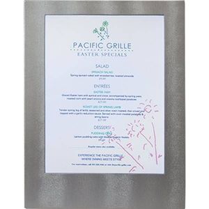 Menukaart - SINGLE A4 - Zilver - LED Verlichting