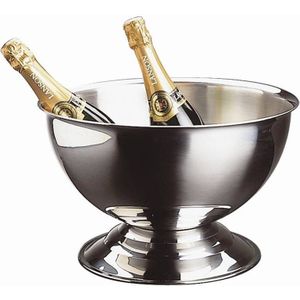 RVS Champagne Bowl - Zonder Handgrepen - 13,5 liter Inhoud - Ø37cm x 24(h)cm