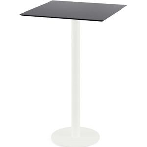 Urban - Statafel - Wit Frame - Zwart HPL - 70x70 cm