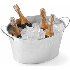 BarUp Wijnkoeler met Handvaten - IJsemmer - Bierkoeler - Champagnekoeler - Champagne Emmer - Metaal - 40x33x(H)22cm