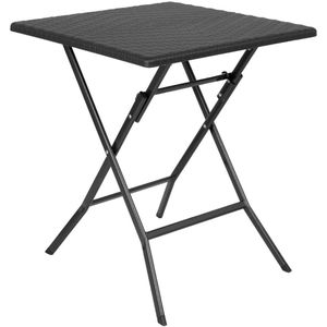 Bolero vierkante inklapbare tafel zwart 620mm