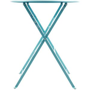 Bolero ronde opklapbare tafel turquoise 59,5cm