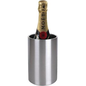 Wijnkoeler / Champagnekoeler - Dubbelwandig RVS - Ø12cm x 20(h)cm