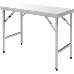 Opklapbare Tafel - Roestvrij Staal - 180x60x(H)90cm