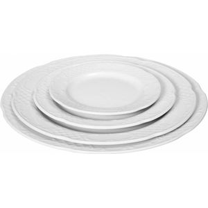 Bord plat - 200x21 mm - Flora - Wit - Porselein