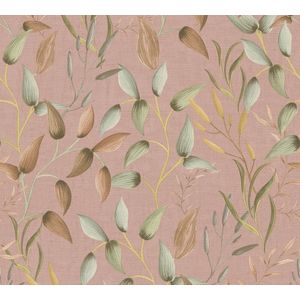 DELICATE BLADPATROON BEHANG | Elegant - groen groen rood - A.S. Création PintWalls II