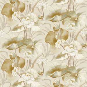 Designology - Waterlily Gold - Multi | 5053755008772 | Behang