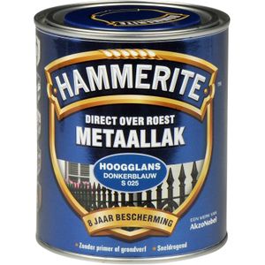 Metaallak Direct over Roest Hoogglans - S025 Donkerblauw | 5011867009605 | Verf