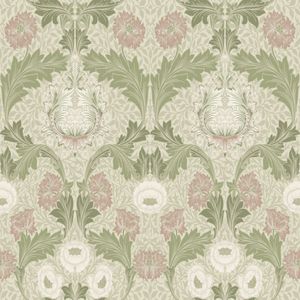 Hidden Treasures 2 -Myrtle Grn/White/Pink - Groen/Wit/Roze | 5901638013385 | Behang