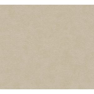 A.S. Création - Vliesbehang - Beige - Hoogwaardig Effen Wandbehang - Made in Germany