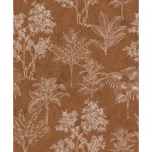 Zen Behang met getekende bomen motief - DWP0361-07 | 5055430067654 | Behang