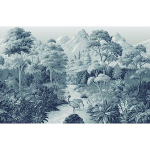 Designology - Mural Malvern Teal - Blauw | 5053755008604 | Behang